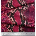 thumbnail image 2 of Soimoi Pink Poly Georgette Fabric Leopard & Snake Animal Skin Decor Fabric Printed Yard 42 Inch Wide, 2 of 3