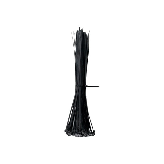 4XEM 100 Pack 10" Cable Ties, Black Medium Nylon/Plastic Zip Tie