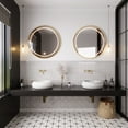 thumbnail image 3 of DV-1V0223 DeerValley 16" x 5'' Bathroom Sink,White Ceramic Circular Vessel Sink,Vitreous China Vessel Bathroom Sink with Fluted Sides and Overflow, 3 of 9