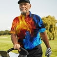 thumbnail image 6 of Flame Golf Shirts For Men Flame Shirt Mens Polo Shirts Short Sleeve Fire Shirt Button Up Shirt Men Golf Polo Shirts For Men, 6 of 7