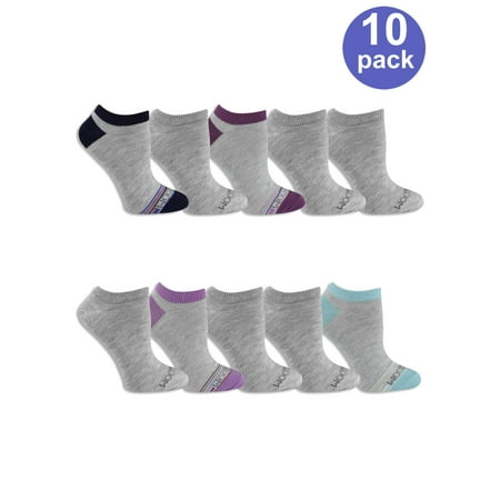 Hanes Women's Everyday Soft Flat Knit No Show Socks, 10 Pack, 4-10,
