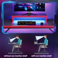 thumbnail image 4 of Bestier 42" Gaming Desk PC Computer Office Gamer Table Desk with LED Lights & Monitor Stand in Red Adults, 4 of 8