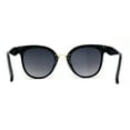 thumbnail image 4 of Retro Hipster Horn Rim Rimless Metal Bridge Sunglasses Gold Black Smoke, 4 of 4
