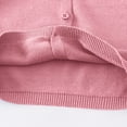 thumbnail image 5 of Hurxie Girl's Cardigan with Button Loose Long Sleeve Shrug Sweaters Cropped Uniforms Kids Knit Sweater Outerwear Pink,5-6 Years, 5 of 6