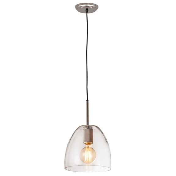 Elk Home Netta 10-inch Wide 1-Light Mini Pendant in Satin Nickel