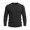Black, variant on JTSRKL Cotton Blend Retro Tops for Men Crew Neck Solid Casual Breathable Long Sleeve Pullover Relaxed Soft Fit Comfortable Versatile Shirts