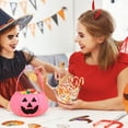 thumbnail image 4 of Halloween Pumpkin Candy Bags for Kids, Trick or Treat, Non-Woven Pumpkin Buckets Trick or Treat Bags Holder Handbag for Kids Costume Party Favors Supplies, 4 of 6