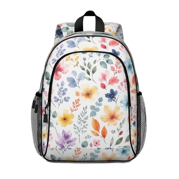 Lovely Floral Backpack Oxford Fabric Water Resistant Comfortable Travel School
