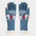 thumbnail image 4 of HNMKIU Three Piece Cold Proof Knitted Hat Scarf Set With European Autumn Winter Warm Accessory For Daily Casual Wear Blue - One Size, 4 of 8