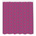 thumbnail image 2 of Ambesonne Floral Shower Curtain, Small Squares Flower Motifs, 69"Wx70"L, Dark Magenta Quartz, 2 of 4