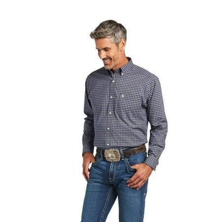 ARIAT Mens Pro Series Iker Stretch Classic Fit Shirt Nocturnal Blue