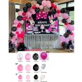 thumbnail image 1 of Decoraciones de fiesta de Minnie Mouse de Disney, vajilla rosa con tema de Minnie, juego de globos para Baby Shower, suministros de fiesta de cumpleaños para niños y niñas, 1 of 4