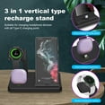 thumbnail image 6 of Charging Station for Samsung Devices, FDGAO 3 in 1 Fast Charging Stand for Galaxy S23/S22/S21/S20,Note 20/10,A54/A53/A51 & Galaxy Buds, Wireless Charger for Galaxy Watch 65 Pro/5/4/3/Active 2/1, Black, 6 of 9