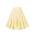 thumbnail image 2 of Arvbitana Women's Midi Skirts Sweet Plaid Big Swing A-line Skirts High Waist Spring Fall Casual Long Skirts Teen Girls Trendy Flowy Skirts, 2 of 6