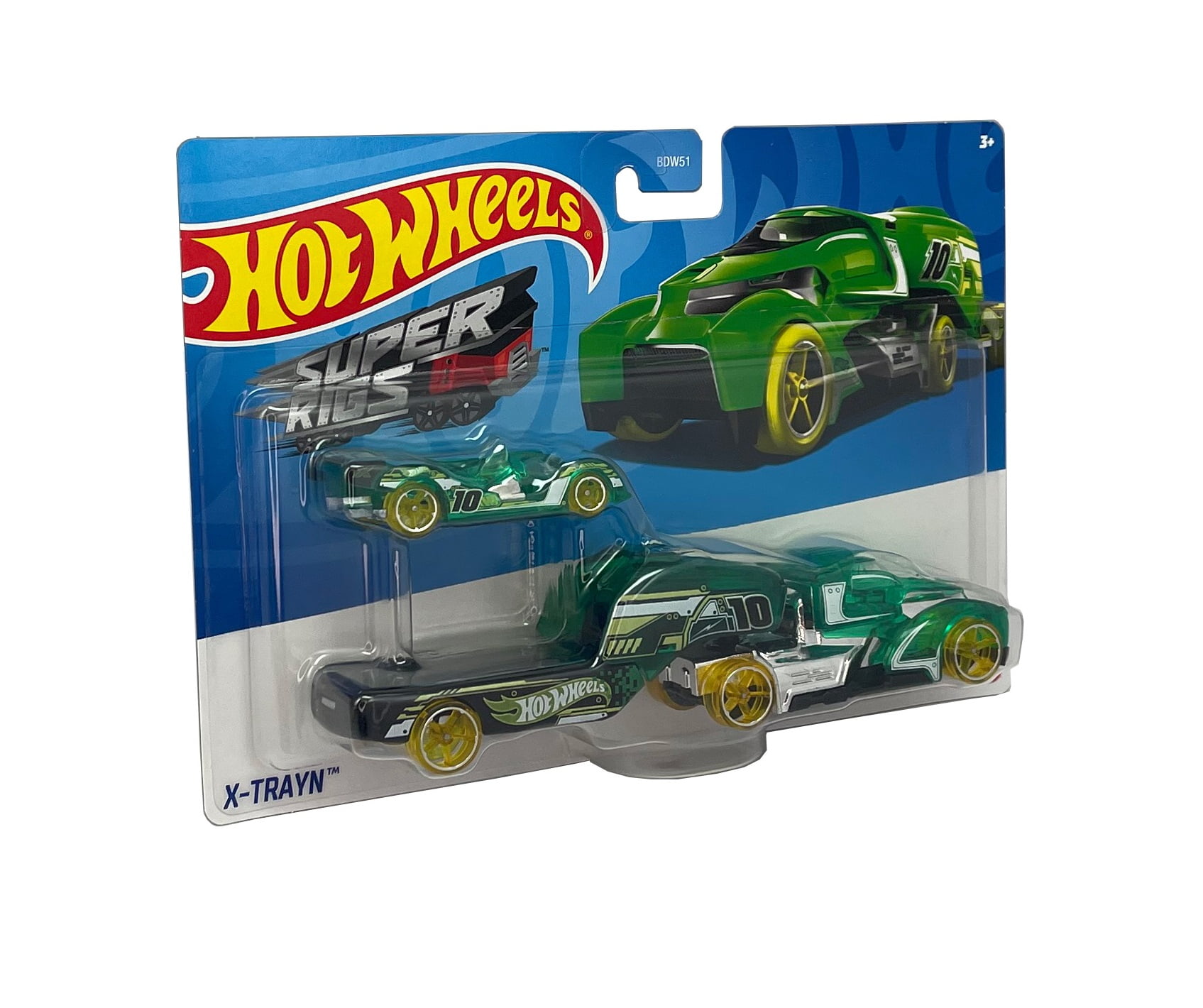 Hot Wheels Super Rigs Car and Truck Play Vehicles, Diecast X-TRAYN