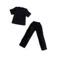 thumbnail image 4 of 1/12 pantalones de muñecas y ropa superior vestida de cosplay mini pierna ancha pantalón largo para figuras de acción masculina de 6 pulgadas con camisa, 4 of 9