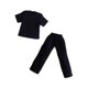 thumbnail image 4 of 1/12 pantalones de muñecas y ropa superior vestida de cosplay mini pierna ancha pantalón largo para figuras de acción masculina de 6 pulgadas con camisa, 4 of 9