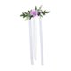thumbnail image 2 of Respaldo de silla de boda con flores simuladas, decoración romántica para silla de pasillo de boda Púrpura, 2 of 9