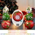 thumbnail image 6 of 40cm/16in Lighted Christmas Ball Ornament Stacker, Polyresin Tiered Holiday Tabletop Decor, Color Changing LED Display, 6 of 11