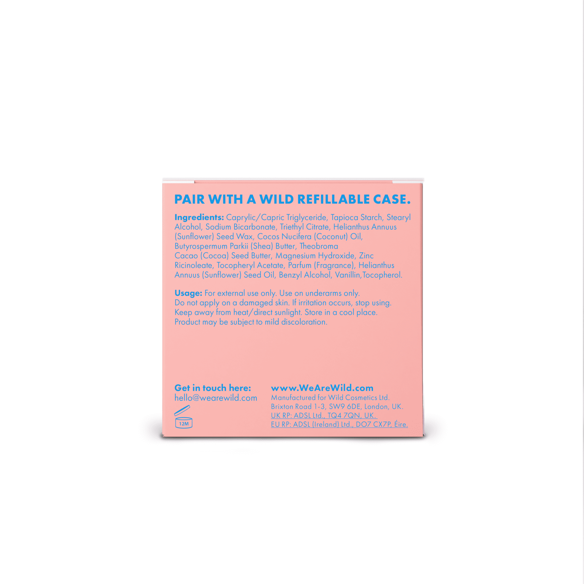 Wild Stick Deodorant Refill, Cotton Candy. Aluminum Free, for Women and Men, 1.4oz