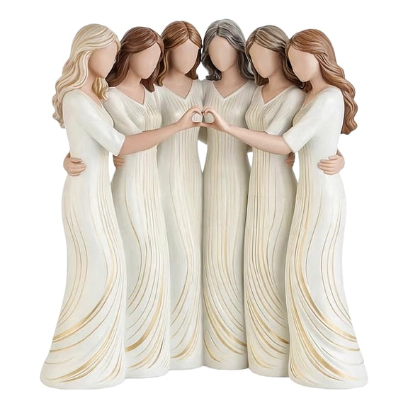 Sisters Figurine, Friendship Gifts for Friends, Birthday Figurine Gifts for Women, Sister Gift from Sister and Friends, Sisters Statues Hand-Painted Figure