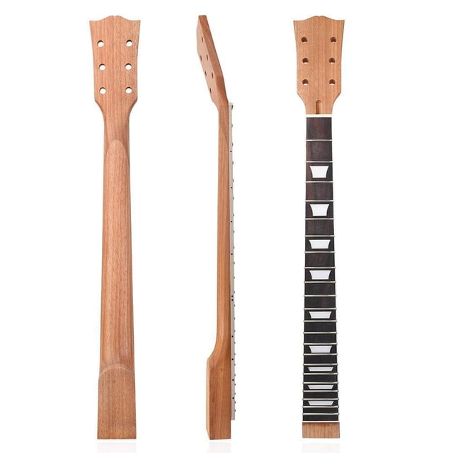 Mástil de guitarra eléctrica, 22 trastes, diapasón de palisandro, repuesto artesanal para piezas de guitarra LP