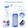 thumbnail image 2 of EIMELI Neti Pot Sinus Rinse Bottle Nose Wash Cleaner Pressure Rinse Nasal Irrigation for Adult & Kid BPA Free  300 ML, 2 of 8