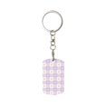 thumbnail image 2 of Uemuo Floral Purple Buffalo Plaid Pattern Rectangular Metal Keychain - Durable, Stylish, and Personalized Key Ring for Men and Women,Engraved Keychain,Gift Slim Sturdy Keychain, 2 of 7