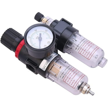 Compressed Air Water Separator Pressure Reducer For 1/4" Compressor Filter Regulator Air Pressure Regulator Lubricator Moisture Trap Water Separator