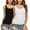 #2 Black-White, variant on CARCOS 2 Packs Womens Tank Tops with Built in Shelf Bra Plus Size Basic Stretchy Padded Camisole Casual Layering Tanks Undershirt Black-Gray XXL