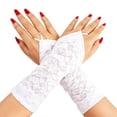 thumbnail image 1 of Elegant Wristwear For Lace Applique Rhinestone Wedding Evening Performance Party Mittens Dress Accessory, 1 of 4