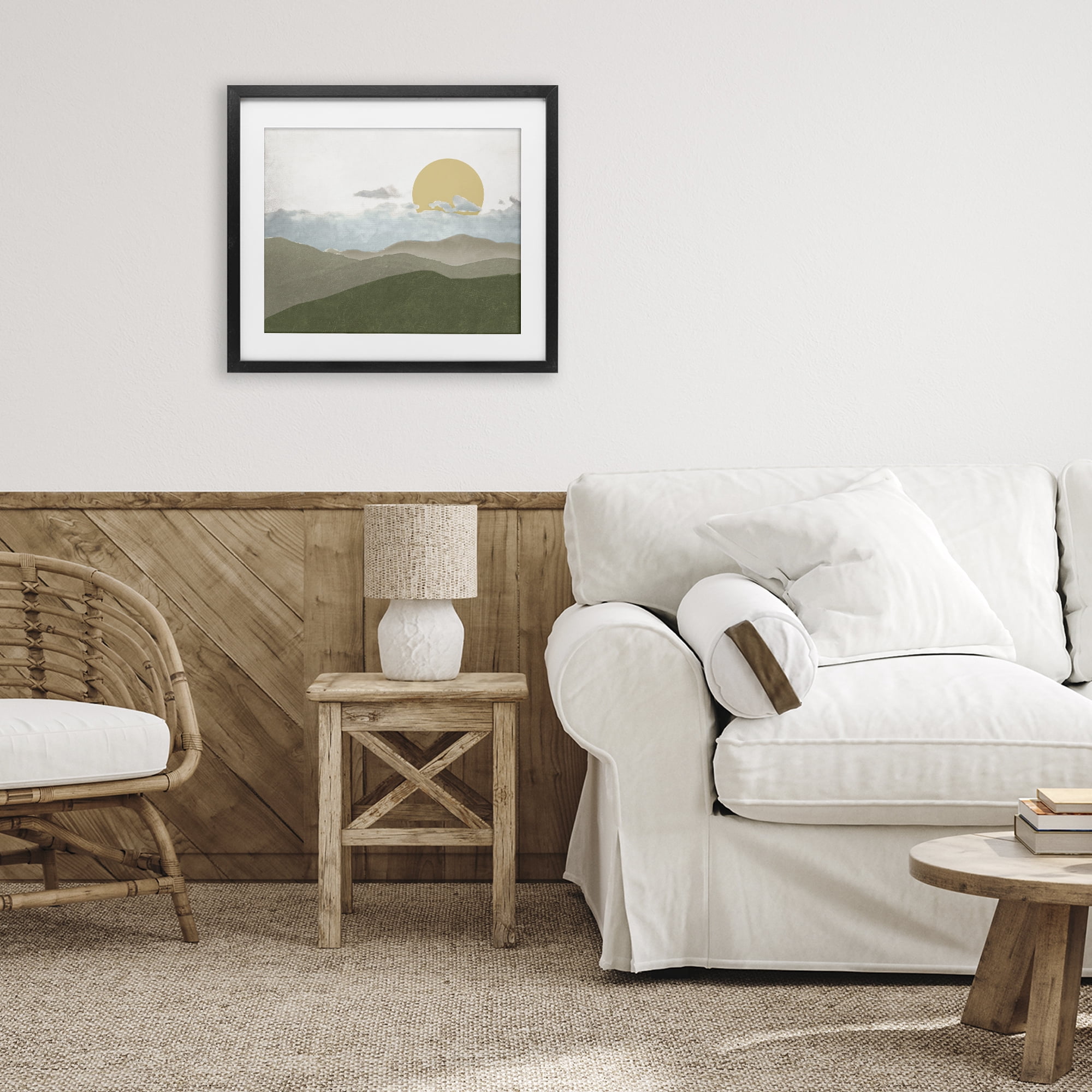 Stupell Industries Earthen Dreams Sunrise Black Framed Print Under Glass, design by Elizabeth Medley