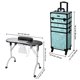thumbnail image 4 of Byootique Folding Manicure Nail Table 4in1 Rolling Makeup Train Case CB Vitality, 4 of 9
