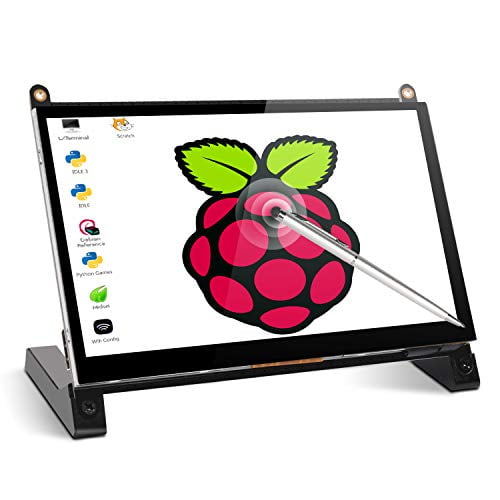 etc Yoidesu Portable 7 Inch Display Screen 1024x600 16:9 HD Screen LCD Computer Monitors Security Monitor with AV VGA HDMI Input Support Remote Control for Raspberry Pi US CCTV car Display