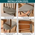 thumbnail image 6 of RUINIXCW Chair Seat Covers For Dining Chairs Dining Room Chair Seat Anti-Dust Stretch Fit Removable Washable Slipcovers Kitchen Chair Covers, 6 of 6
