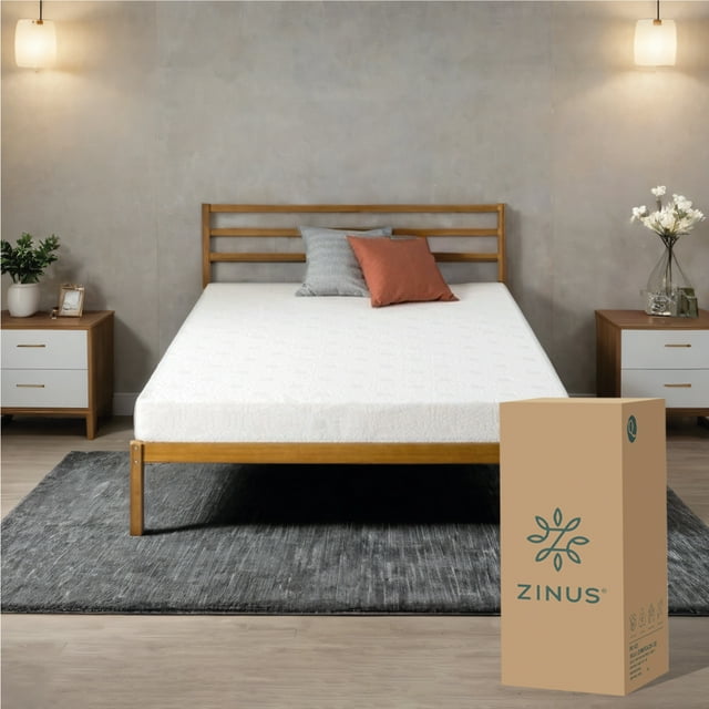 Colchón Individual Zinus de Memory Foam 12 cm Air Flow Alivia Presión para todas las edades. Colchón en Caja.
