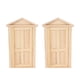 thumbnail image 4 of Puerta artesanal para casa de muñecas, 2 piezas, puerta en miniatura para casa de muñecas, muebles para casa de muñecas, puerta de casa de muñecas, mini puerta de madera, funcionalidad inteligente, 4 of 8