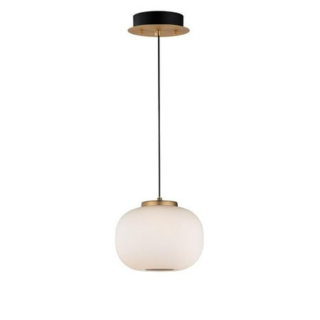 

ET2 Lighting E25065-92BKGLD 7.5 in. Soji LED 2-Light Pendant - Black & Gold