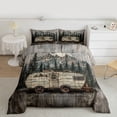 thumbnail image 2 of Manfei Camping Car Bedding Comforter Set 2pcs for Kids Children Teens,Jungle Adventure Theme Twin Comforter Sets Microfiber,Rustic Cabin Breathable Bedding Set,Breathable Home Decor,Reversible, 2 of 8