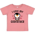 thumbnail image 3 of Inktastic I Love My Godfather with Cute Penguin and Hearts Girls Baby T-Shirt, 3 of 5