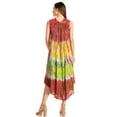 thumbnail image 2 of Sakkas Ombre Floral Tie Dye Tank Sheath Caftan Rayon Dress - Fuchsia - One Size, 2 of 5