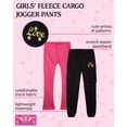 thumbnail image 5 of Real Love Girls' Sweatpants - 2 Pack Soft Fleece Casual Jogger and Cargo Pants for Girls (7-16), 5 of 7
