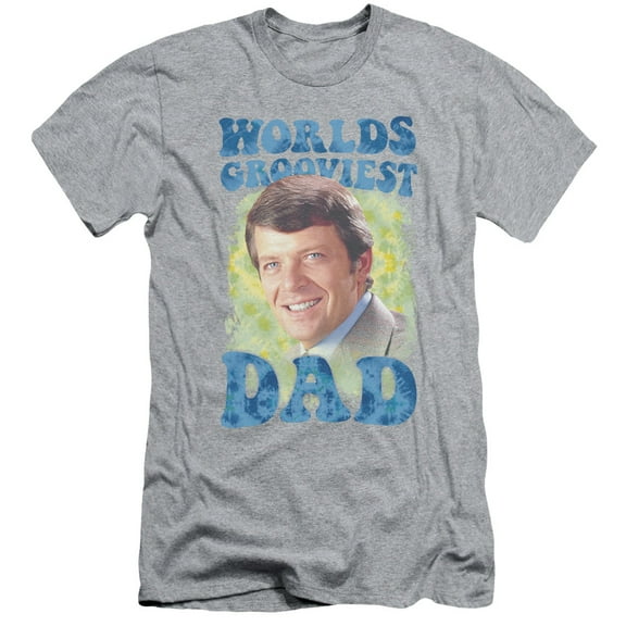 Brady Bunch Worlds Grooviest Adult 30/1 T-Shirt Athletic Heather
