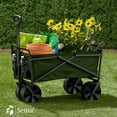 thumbnail image 4 of Seina Chariot Utilitaire d'Extérieur Pliable en Acier, Capacité de 150 Lb, Vert, 4 of 6