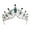 Green, variant on Elegant Large Crown Headband for Performances and Birthdays Featuring Sturdy Alloy Materials and Stylish Crystals