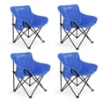 thumbnail image 1 of Silla Plegable para Camping Pesca Playa y Exteriores de Lona Impermebale Ligera Silla para Exterior Ergonomica con Estructura de Acero y Funda Transportadora Set de 4 Sillas (Azul), 1 of 5
