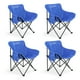 thumbnail image 1 of Silla Plegable para Camping Pesca Playa y Exteriores de Lona Impermebale Ligera Silla para Exterior Ergonomica con Estructura de Acero y Funda Transportadora Set de 4 Sillas (Azul), 1 of 5