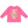 thumbnail image 3 of Inktastic Cute Sloth I Love My Opa with Green Leaves Boys or Girls Long Sleeve Toddler T-Shirt, 3 of 5