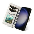 thumbnail image 2 of Allytechgroup For Samsung Galaxy S25 Case Wallet, Premium PU Leather Cards Slots Hand Wrist Shoulder Strap Flip Cover Stand Protective Phone Case for Samsung Galaxy S25, White, 2 of 7