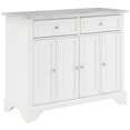 thumbnail image 1 of Pemberly Row Wood Top Kitchen Island Cart in Distressed White, 1 of 25